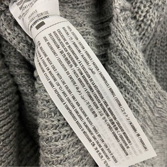 NWT Hollister Ribbed Sweater Gray Women’s Size M Beachy Grunge Y2K Cozy Comfort‎ - Picture 6 of 10